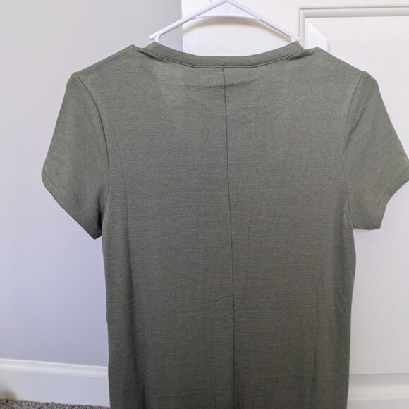 Market and Spruce womens green ribbed button front short sleeve top size S - Picture 3 of 3